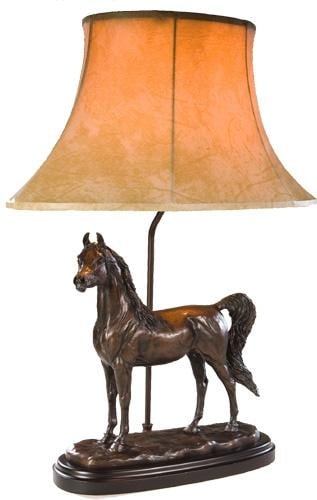 Charming Lodge-Style Equestrian Table Lamp with Arabian Horse Design (1 of 1)