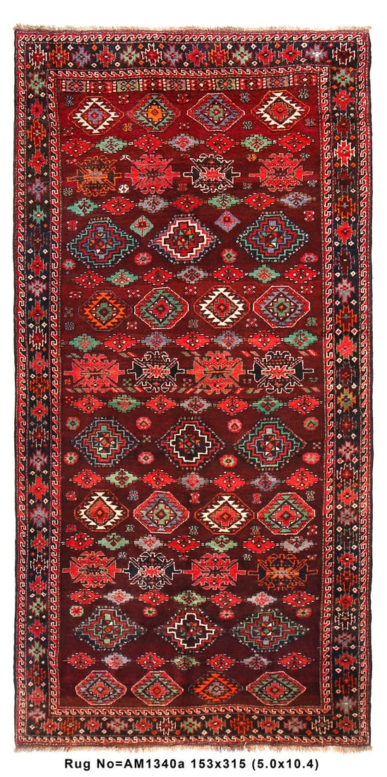 5' x 10.4' Hand-Knotted Tribal Persian Runner Rug in Rich Earthy Colors (1 of 7)