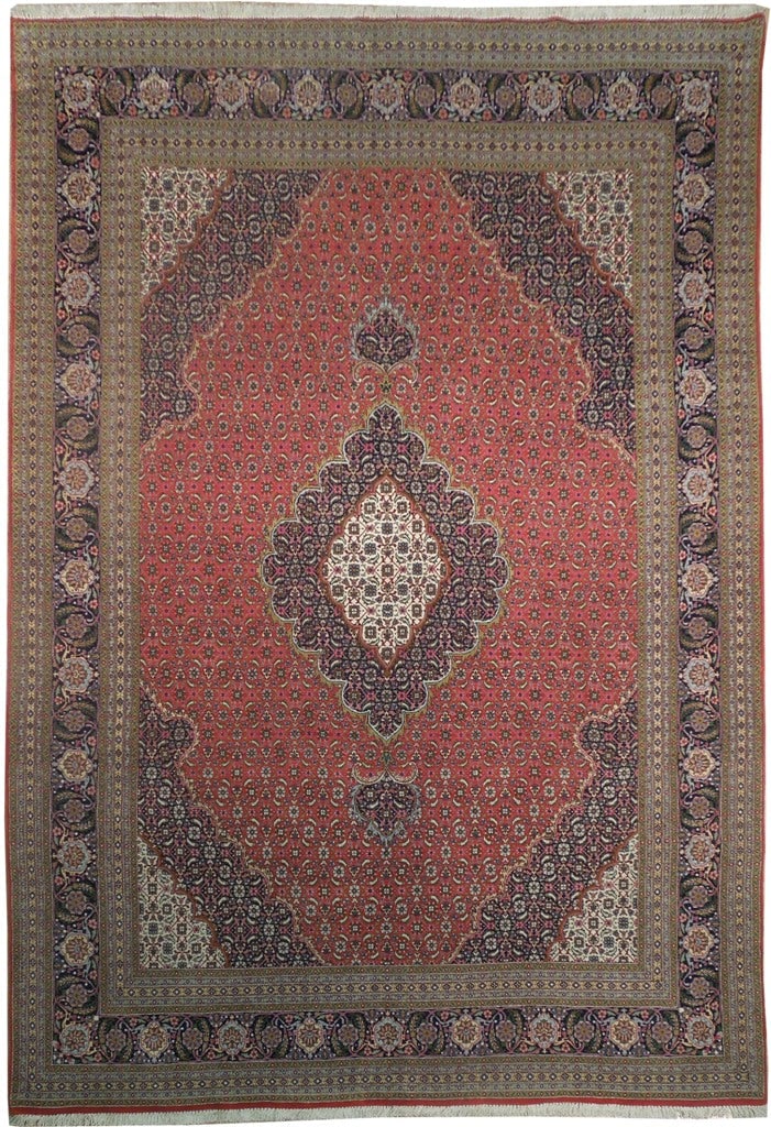 Exquisite 8.1 x 11.4 Persian Tabriz Wool Silk Rug Handmade in Iran (1 of 6)