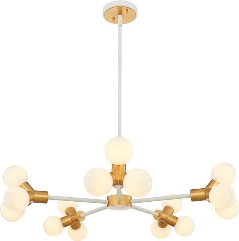 Kalco Contemporary Brass Bowl Chandelier 15-Light Dimmable Indoor (1 of 1)