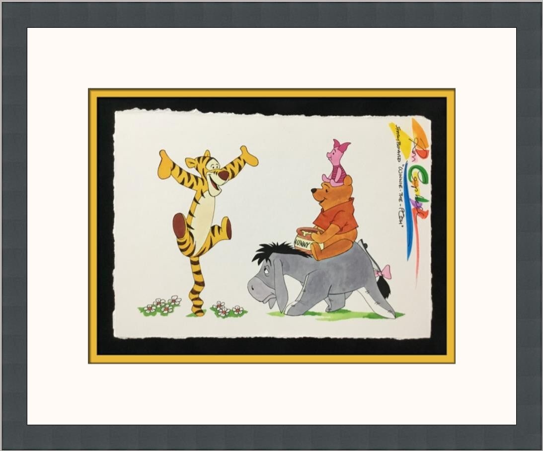 Ron Campbell Signed Framed Giclee Tigger Artwork Winnie The Pooh Limited Edition (1 of 4)