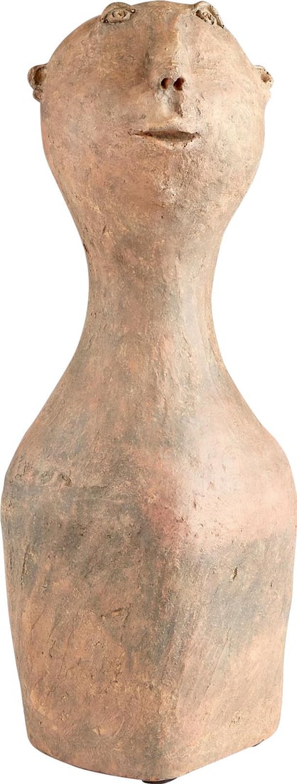 Cyan Joyful Java Eclectic Resin Sculpture 21 Inches Rustic Finish: Cyan Joyful Java Eclectic Resin Sculpture 21 Inches Rustic Finish Introducing a captivating Eclectic Facial Expression Resin Sculpture, perfect for adding a unique touch to your decor. This sculpture,