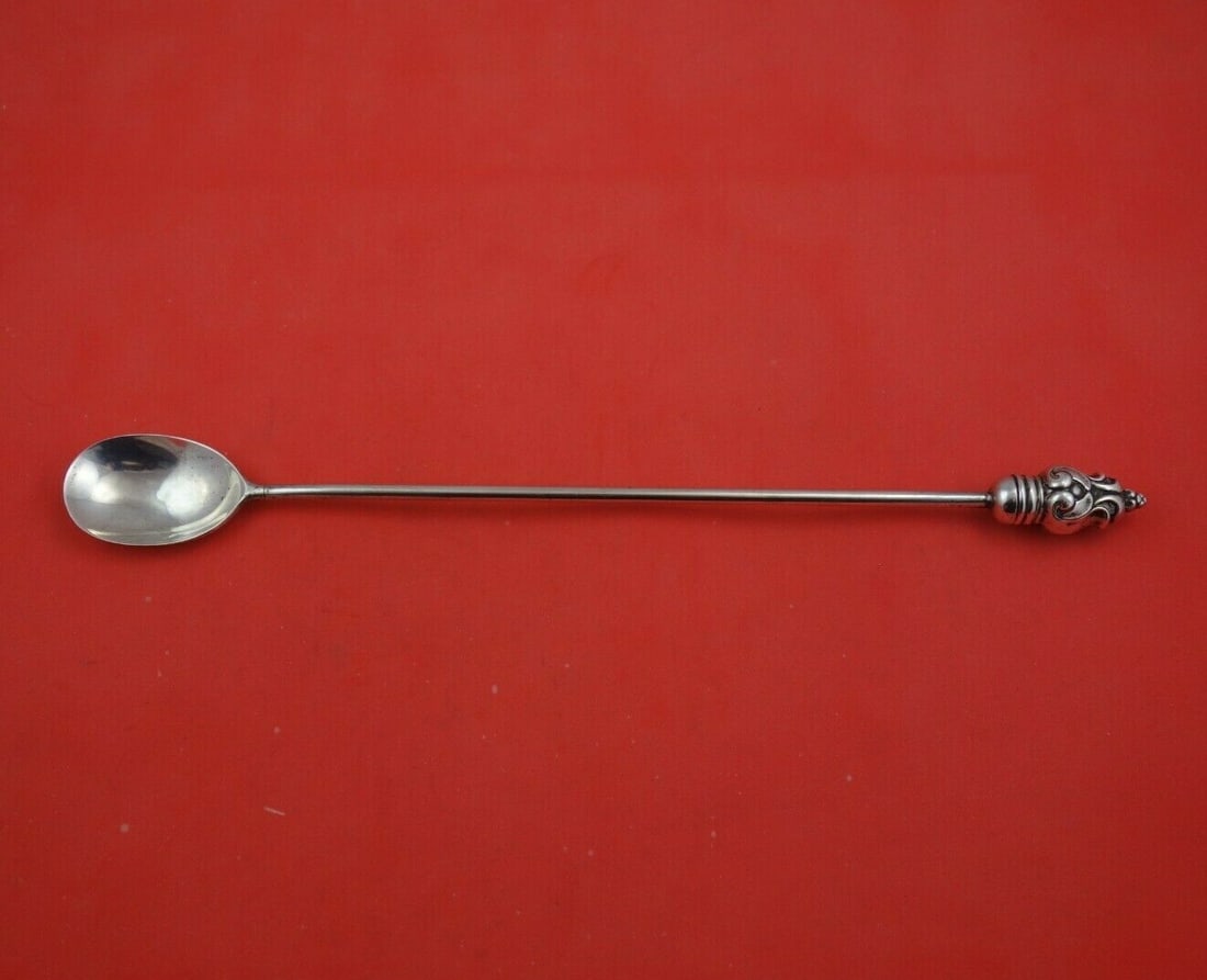 Royal Danish International Sterling Silver Martini Spoon 10 1/2" Acorn Design (1 of 3)