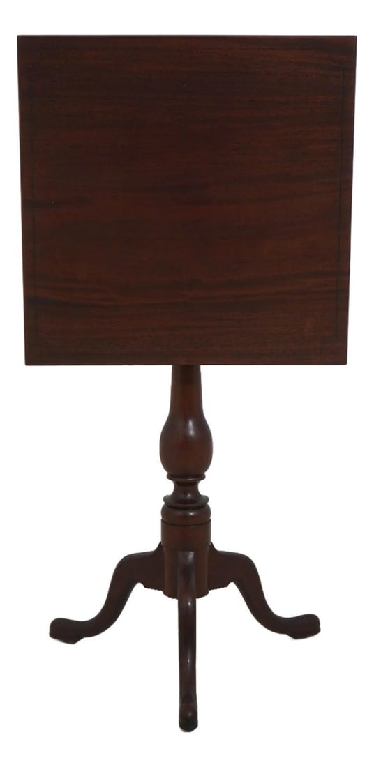 Queen Anne Mahogany Tilt Top Side Table by Nathan Margolis circa 1938 (1 of 10)