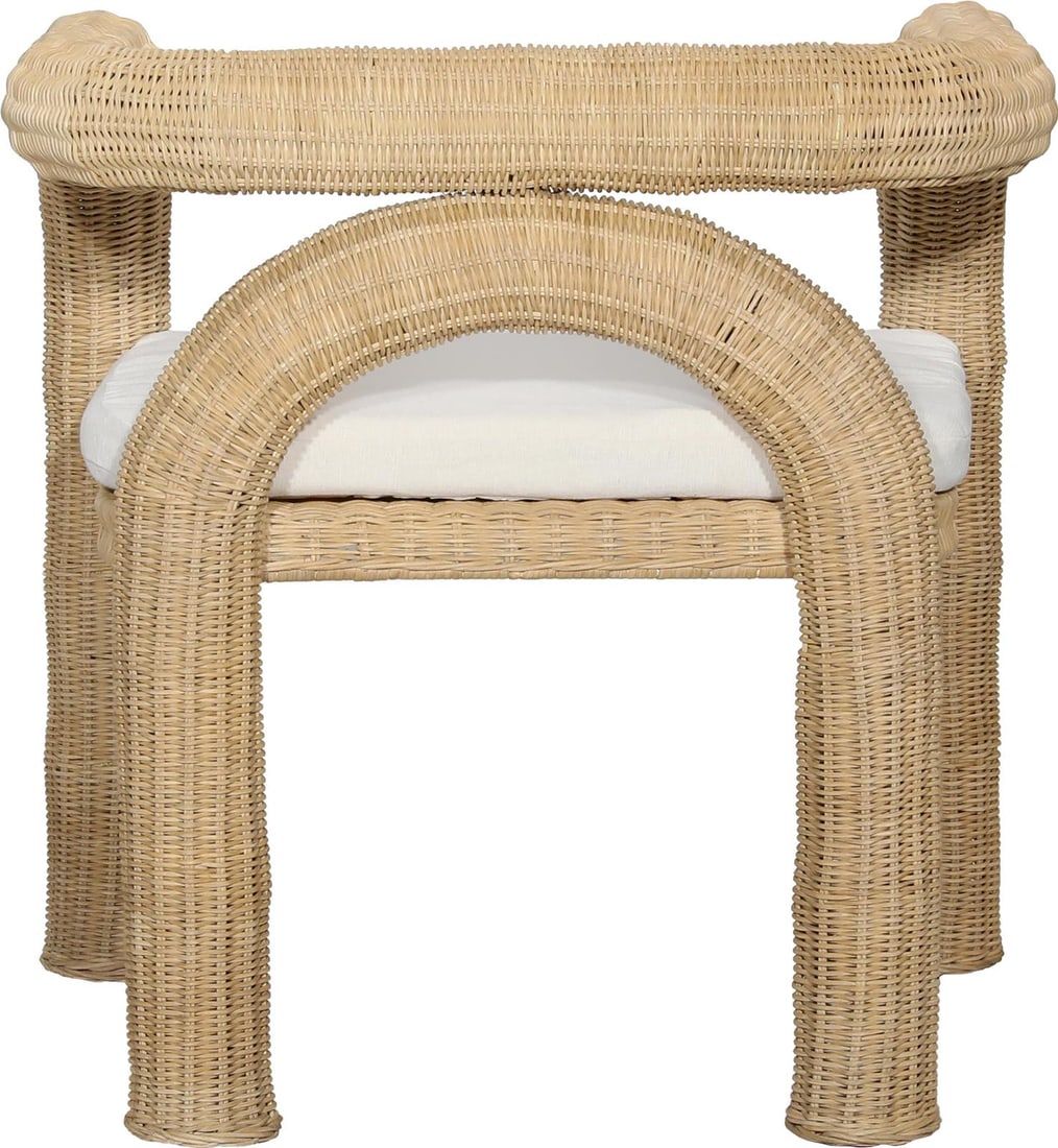 Ernestine Off-White Rattan Occasional Chair for Stylish Comfort (1 of 5)