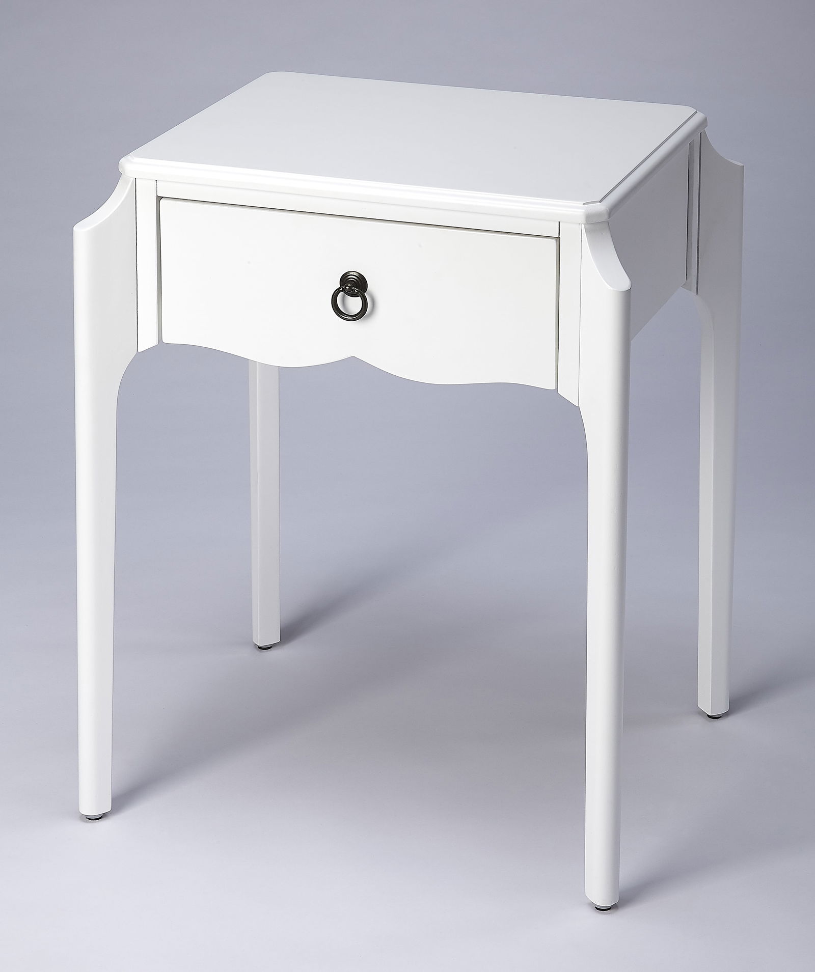Butler Wilshire Glossy White Nightstand Transitional Storage (1 of 9)