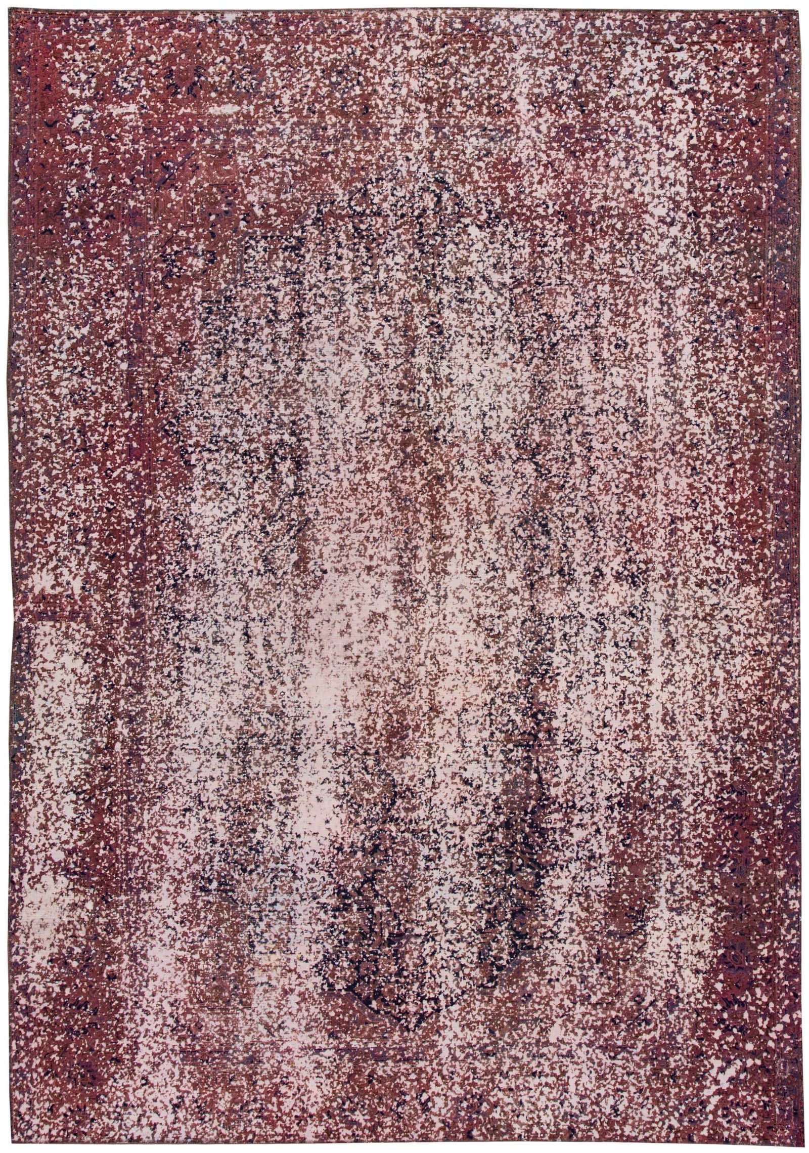 Vintage Ruby Red Wool Overdyed Rug 7'3" x 10'5" Hand-Knotted (1 of 7)