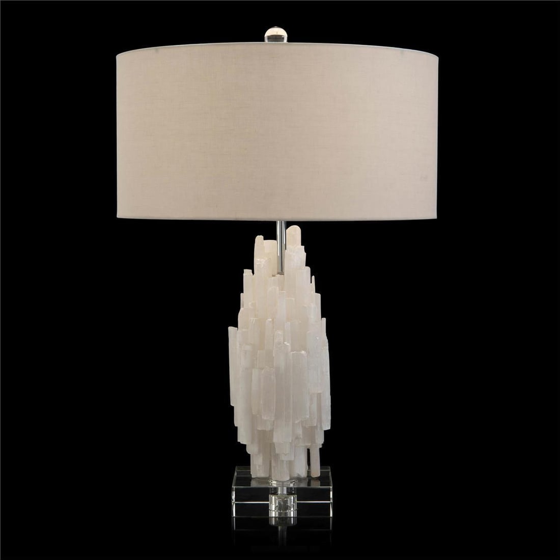 John-Richard Vintage Style Selenite Table Lamp UL-Listed (1 of 1)