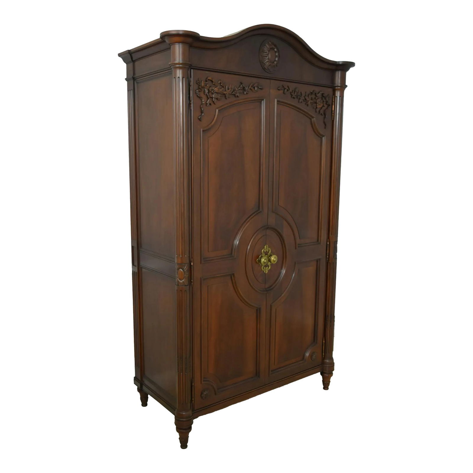 Karges French Louis XVI Mahogany Bar Armoire with Glass Shelves (1 of 10)