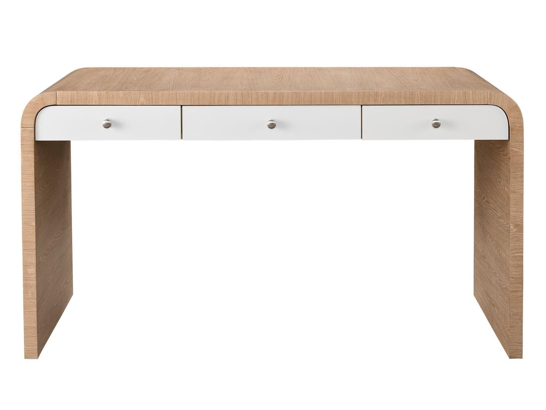 Universal Nomad Glacier Finish White Oak Desk 30H 56W 26D (1 of 5)