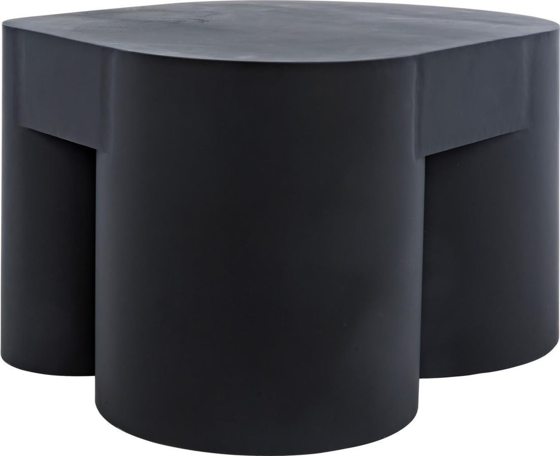 Noir Bain Industrial Coffee Table Black Steel Matte Finish (1 of 6)