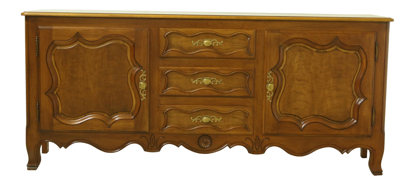 Baker Milling Road 40 Year Walnut French Sideboard with Brass Hardware (1 of 10)