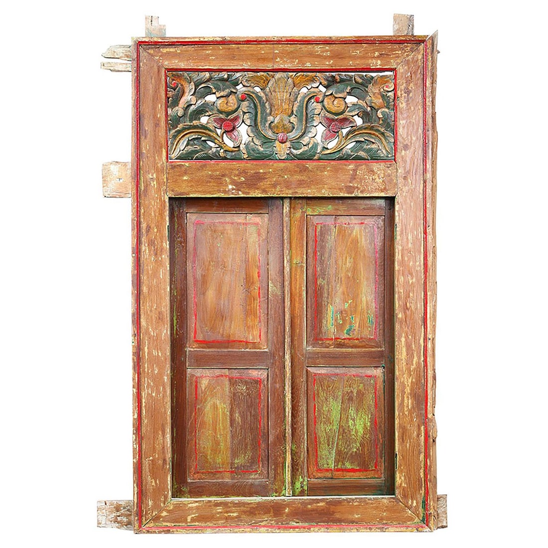 Javanese Style Teak Window Decor 64H x 38W x 3D (1 of 1)