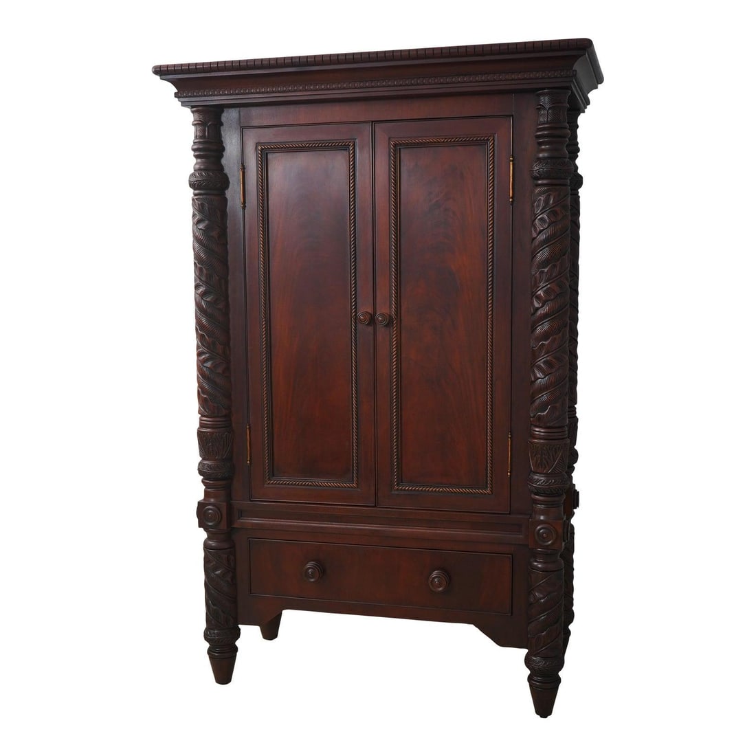 Henredon Ralph Lauren Safari Mahogany Armoire with Adjustable Shelves (1 of 10)