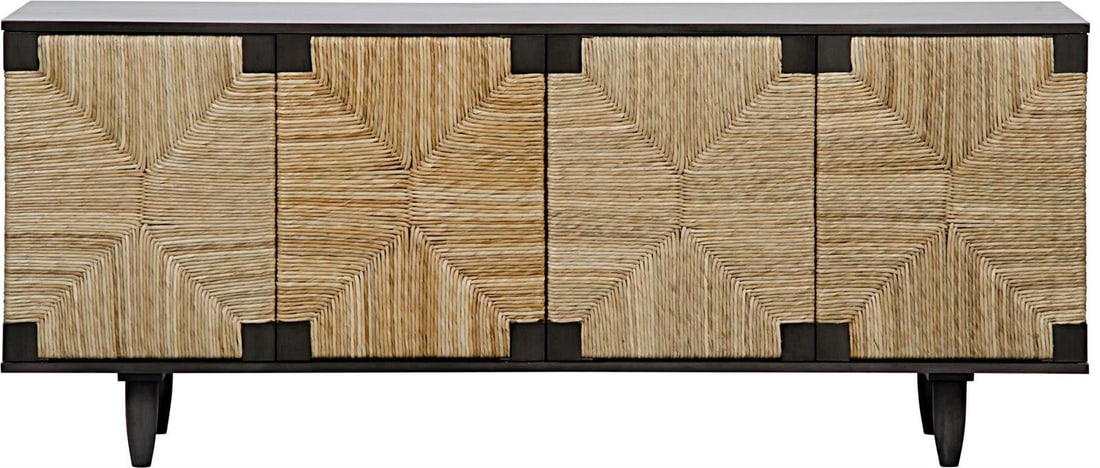 Elegant Noir Brook Mahogany Sideboard French Style 76.5W (1 of 1)