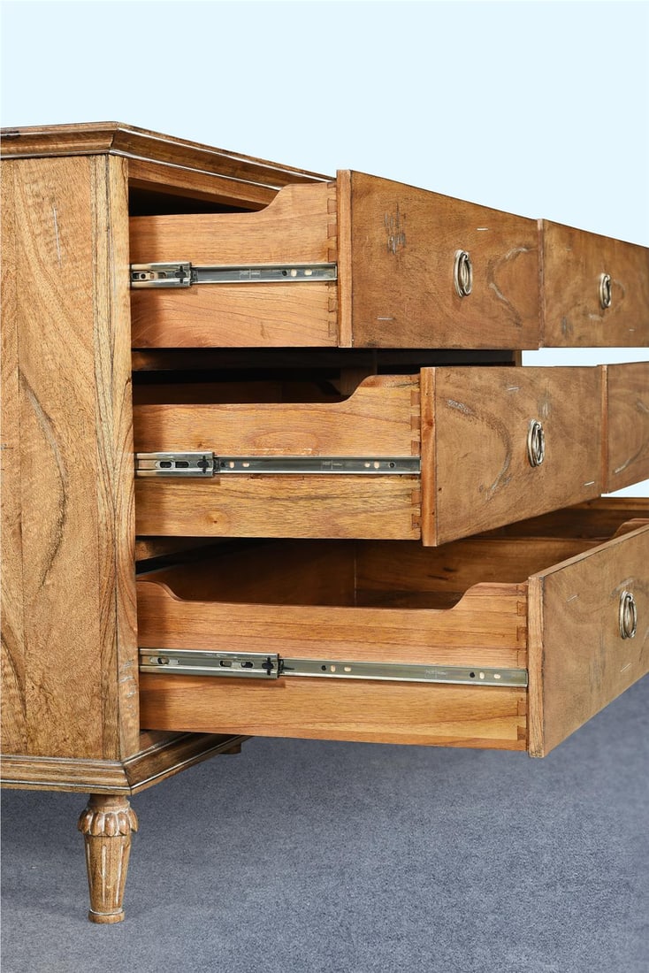 Milano Six Drawer Dresser Beachwood Finish Modern Design (1 of 6)