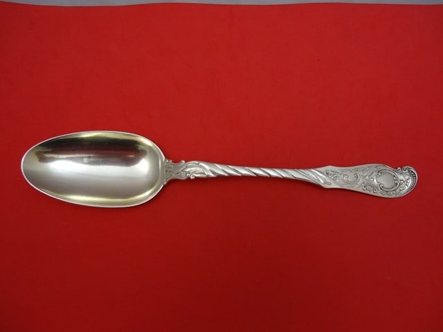 Danish Sterling Silver Stuffing Spoon 12" by Peter Hertz 1896 (1 of 2)
