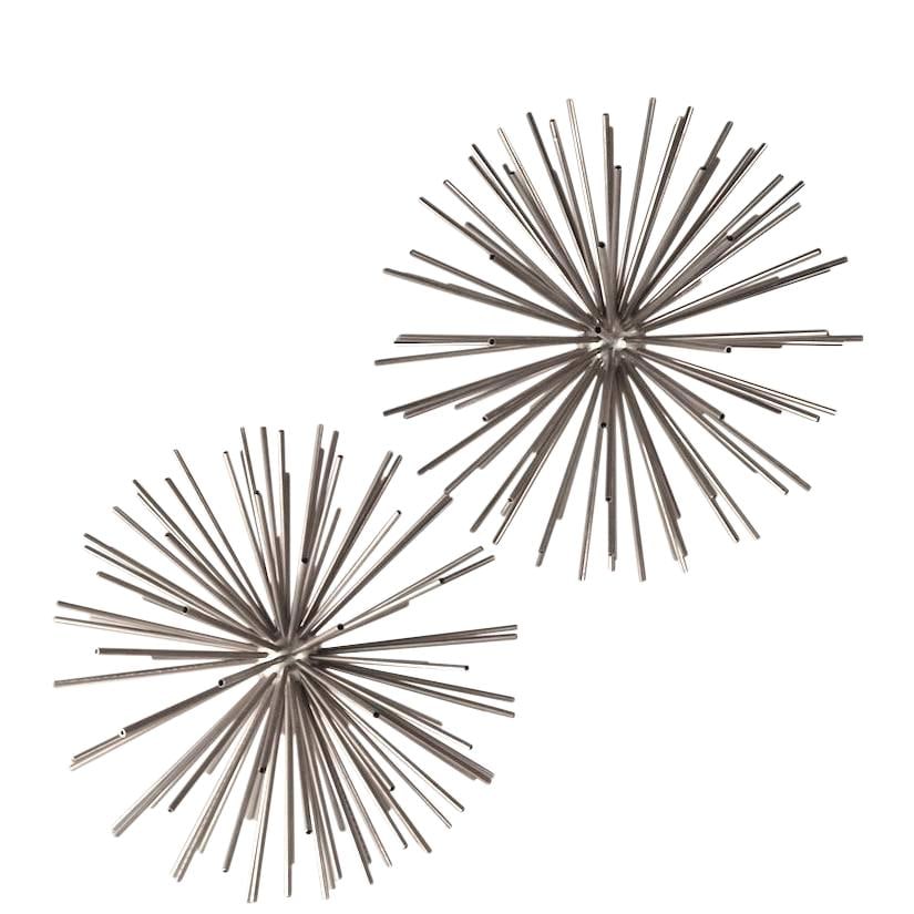 1970s Curtis Jere Pair of Chromium Sputnik Sculptures: 1970s Curtis Jere Pair of Chromium Sputnik Sculptures This pair of 1970s Mid-Century Modern Sputnik sculptures showcases the iconic design of Curtis Jere. Crafted from chromium-plated steel, one sculp