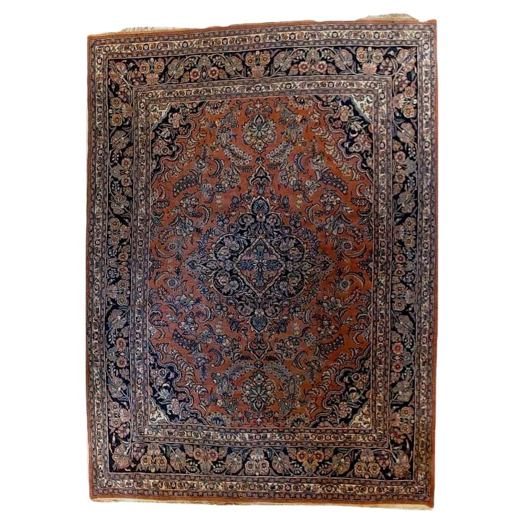 Antique Sarouk Persian Wool Carpet 146" x 106.5" Circa 1930 (1 of 16)