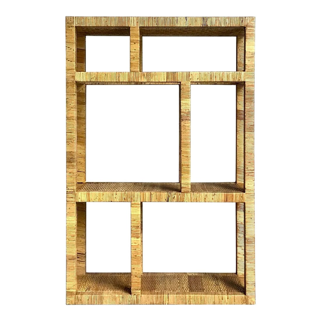 Open Shelf Rattan Etagere With Coastal Design 76.5 Inch Height (1 of 6)