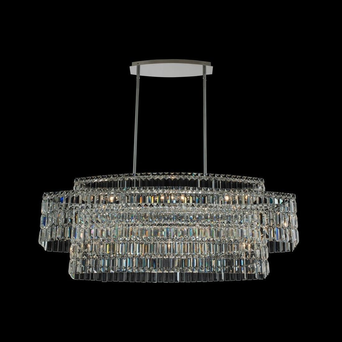 Kalco Livelli Contemporary Island Light Firenze Crystal 44 Inch: Kalco Livelli Contemporary Island Light Firenze Crystal 44 Inch Illuminate your space with the exquisite Livelli Island Light, designed with elegance and functionality in mind. This contemporary fixtu
