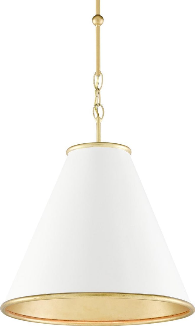 Currey Pierrepont Adjustable White Pendant Light Modern Style (1 of 2)