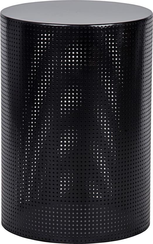 Noir Dixon Matte Black Steel Side Table 20.5H 16W 16D: Noir Dixon Matte Black Steel Side Table 20.5H 16W 16D Introducing the Matte Black Steel Dixon Side Table, a perfect blend of industrial elegance and functionality. This small side table features a sle