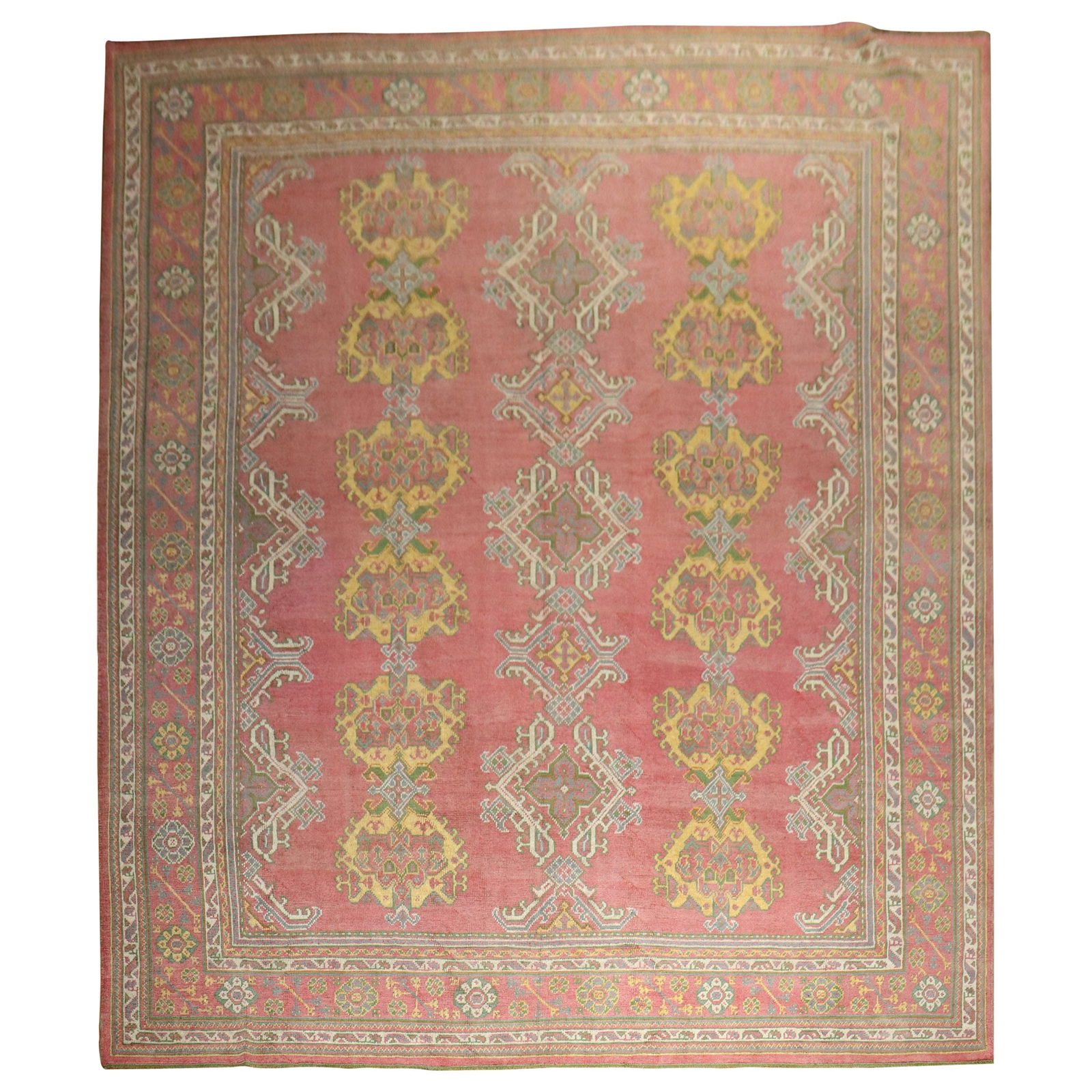 Large Antique Turkish Oushak Rug 11'7 x 15' Wool Hand-Woven (1 of 12)