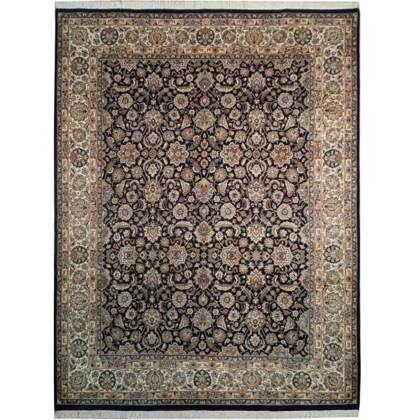 Luxurious Handmade Wool Rug 8.2 x 10.7 Feet in Black (1 of 6)