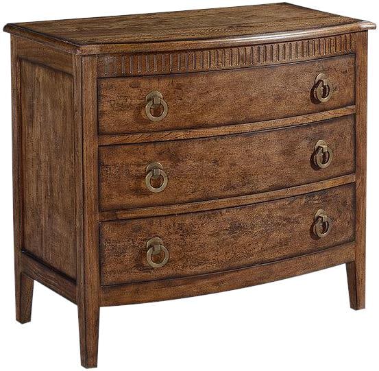 Transitional Theodore Bowfront Chest with Solid Brass Pulls - 2