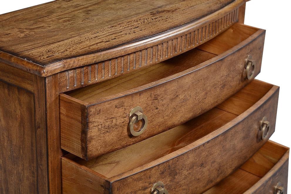Transitional Theodore Bowfront Chest with Solid Brass Pulls - 4