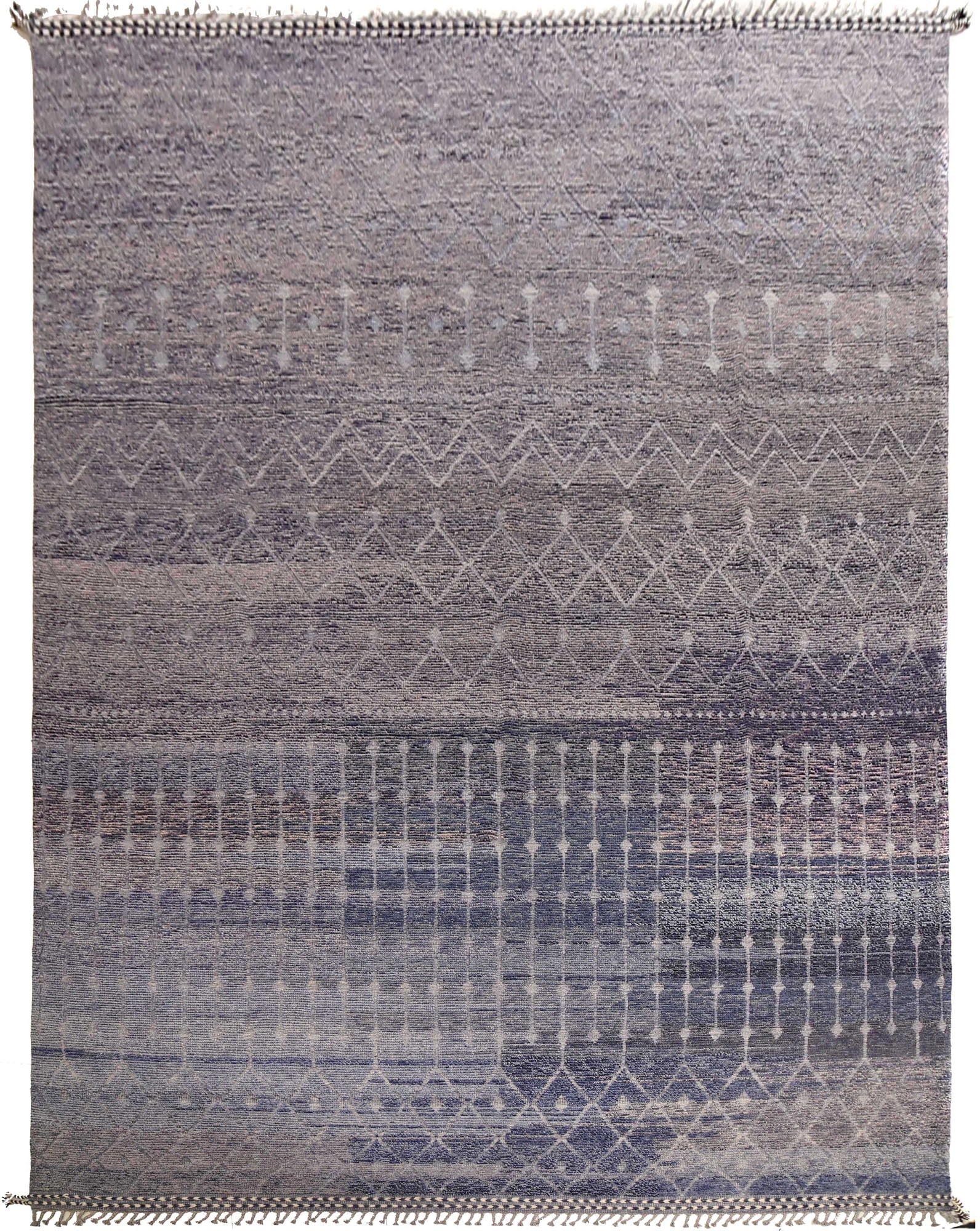 12' x 18.9' Moroccan Handmade Wool Rug Blue Gray Geometric Design: 12' x 18.9' Moroccan Handmade Wool Rug Blue Gray Geometric Design Free continental US Shipping Discover the beauty of the 12' x 18.9 Handmade Contemporary Moroccan Wool Rug, a stunning piece that seam