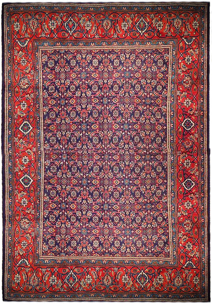 9'6 x 12'8 Semi Antique Persian Tabriz Herati Rug Artisan Crafted (1 of 6)