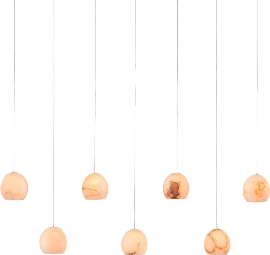 Currey & Co Lazio Multi-Drop Pendant Alabaster 7-Light Fixture (1 of 4)