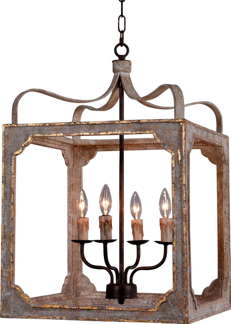 Terracotta Nadia Chandelier Rustic Design 21H 14W 14D UL-Listed (1 of 1)