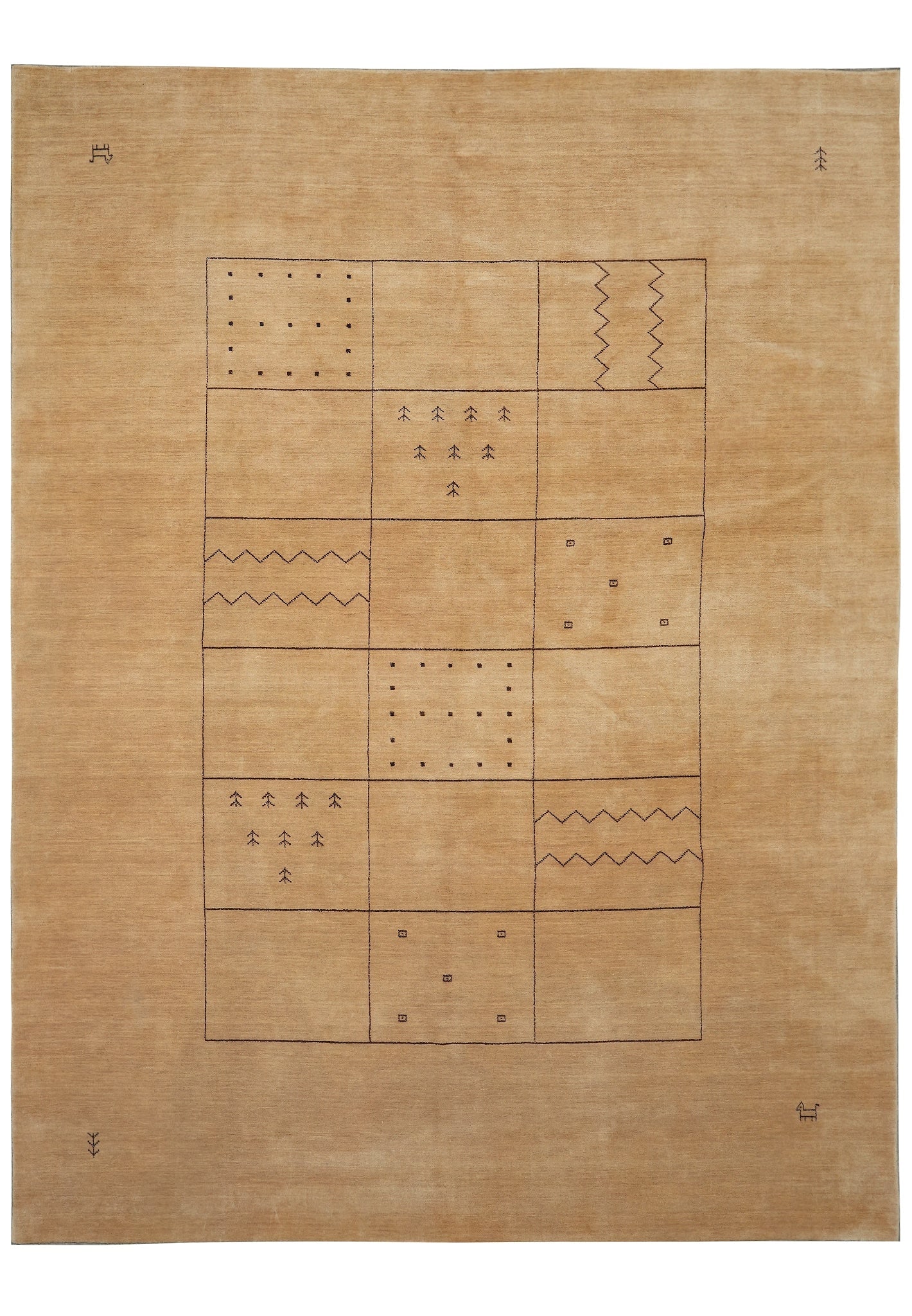 Contemporary Handmade Wool Rug 9 x 11.9 Quality Modern Design (1 of 13)