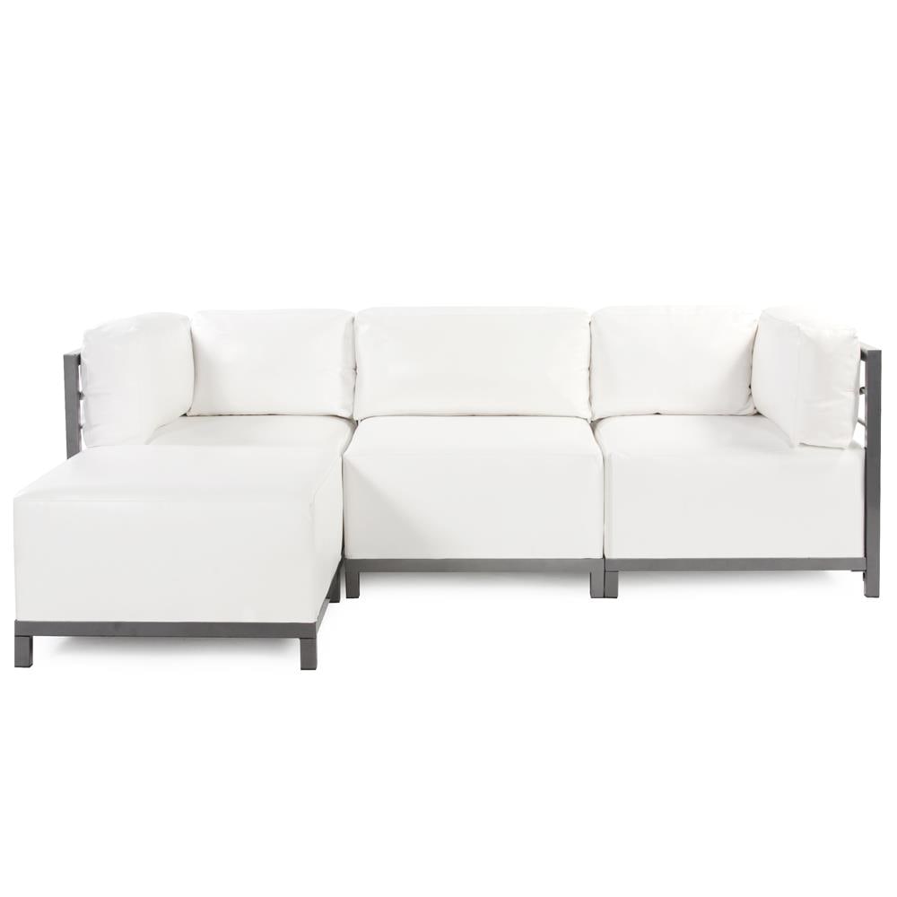 Howard Elliott Atlantis 3pc Sectional White Vinyl Contemporary: Howard Elliott Atlantis 3pc Sectional White Vinyl Contemporary Introducing the Atlantis Patio 3-piece Sectional, a stylish and contemporary addition to your outdoor space. This sectional features a ha