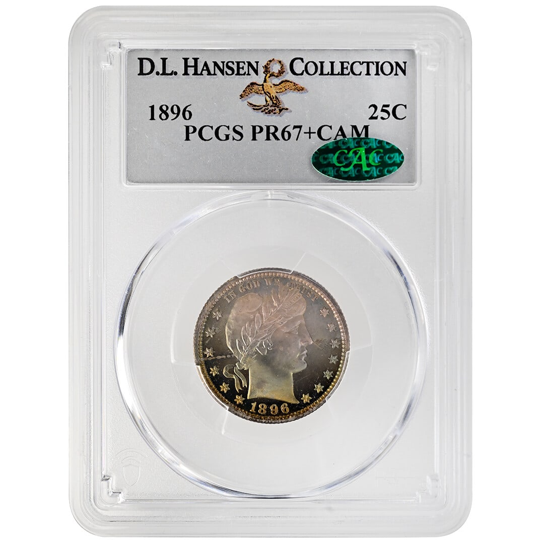 1896 Barber Quarter 25C PCGS PR67+ CAM CAC Rare Coin (1 of 4)