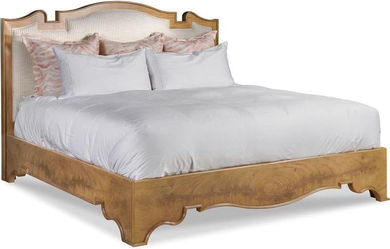 Woodbridge Barbizon Upholstered Bed in Ivory Finish: Woodbridge Barbizon Upholstered Bed in Ivory Finish Introducing the Elegant Barbizon Bed, a stunning addition to any bedroom with its sophisticated ivory finish. This bed features a plush upholstered