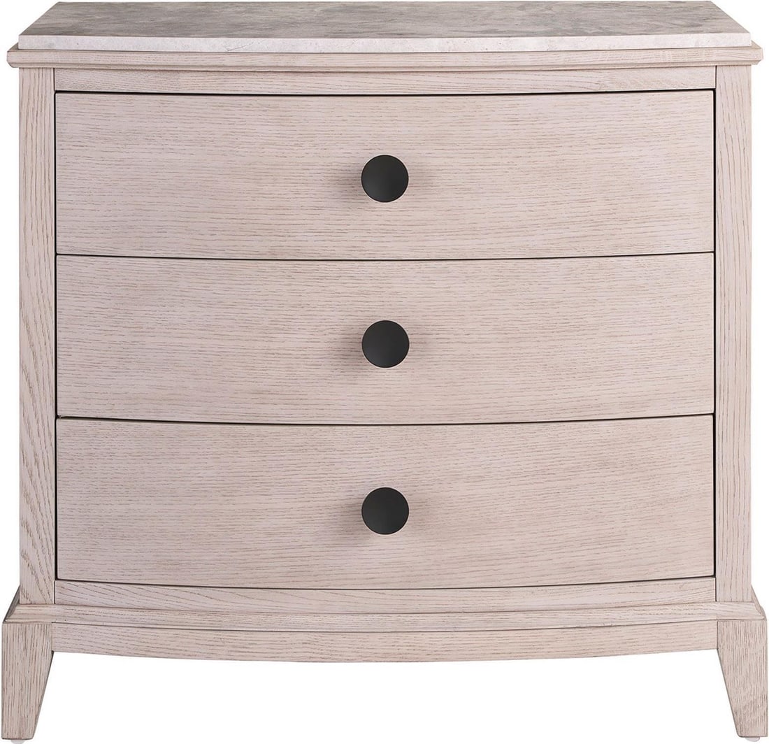 Universal Coalesce Nightstand Rolling Fog Finish 30H 32W 18D: Universal Coalesce Nightstand Rolling Fog Finish 30H 32W 18D Enhance your bedroom with the Stylish Coalesce Nightstand, featuring a contemporary Rolling Fog finish. This nightstand combines elegant de