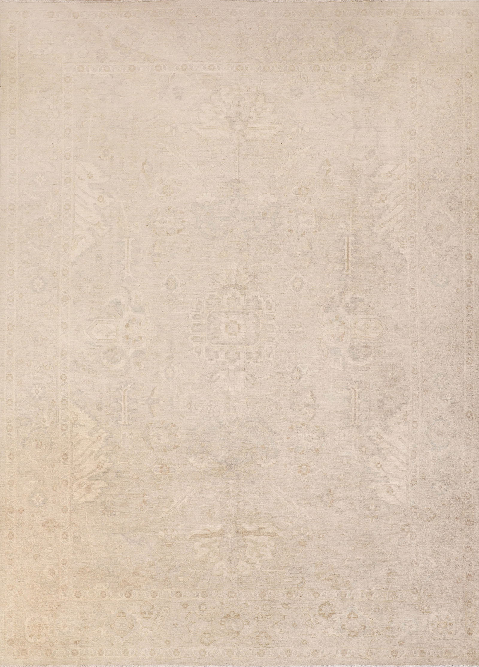 Handcrafted 13.9 x 9.11 Chobi Peshawar Rug in Pastel Ghazni Wool (1 of 6)