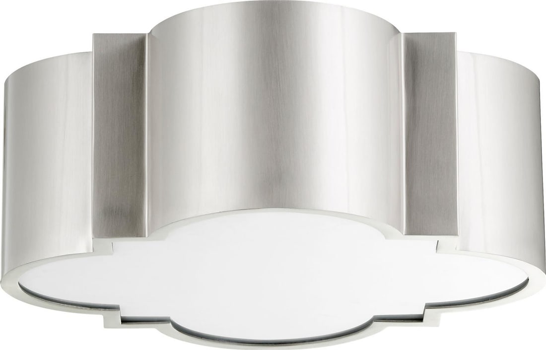 Cyan Wyatt 2-Light Satin Nickel Ceiling Mount UL-Listed (1 of 2)
