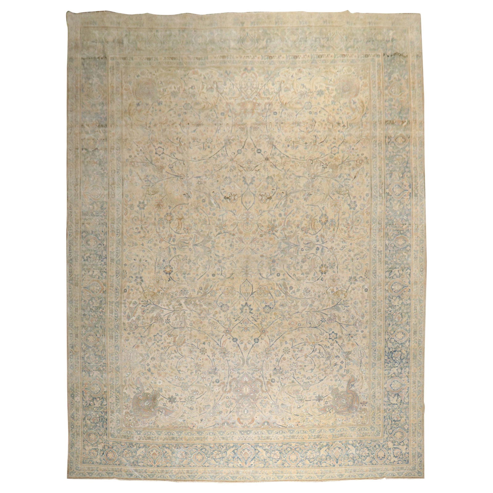 Zabihi Collection 11'9 x 16'10 Antique Persian Kerman Carpet Wool Hand-Knotted (1 of 15)