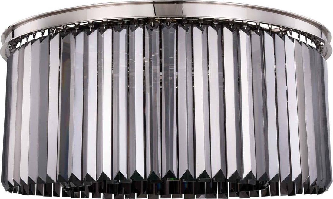 Sydney Flush-Mount Ceiling Light with Crystal and Polished Nickel Finish (1 of 1)