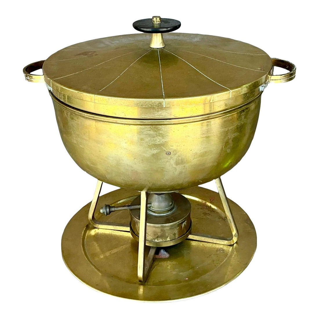 Vintage Brass Chafing Dish by Tommi Parzinger Mid-Century Modern Style (1 of 8)