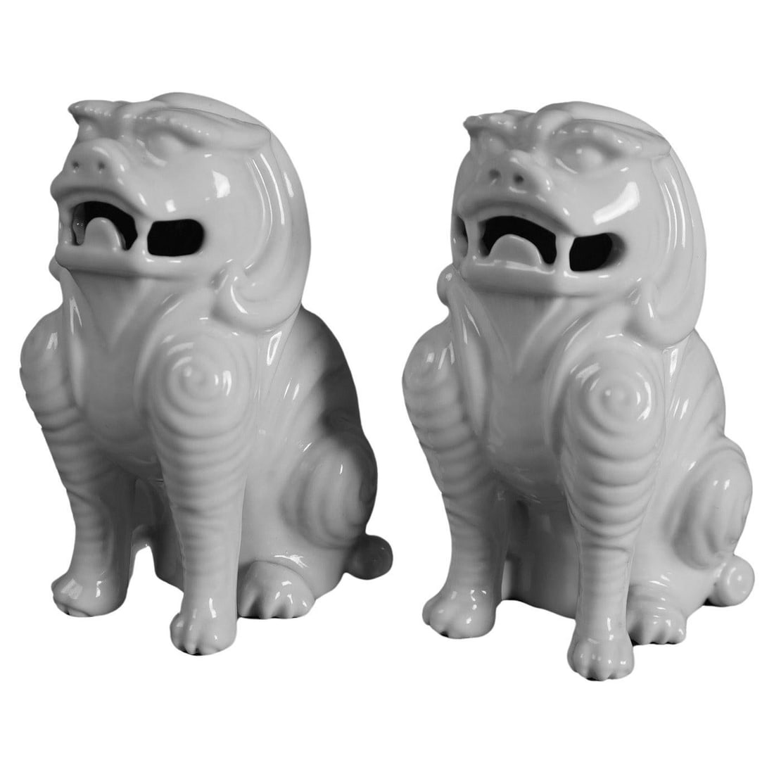 Set of 2 20th Century Blanc De Chine Chinese Foo Dogs (1 of 7)