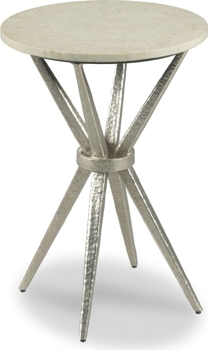 Woodbridge Carmen Circular Metal Drink Table with Marble Top (1 of 2)