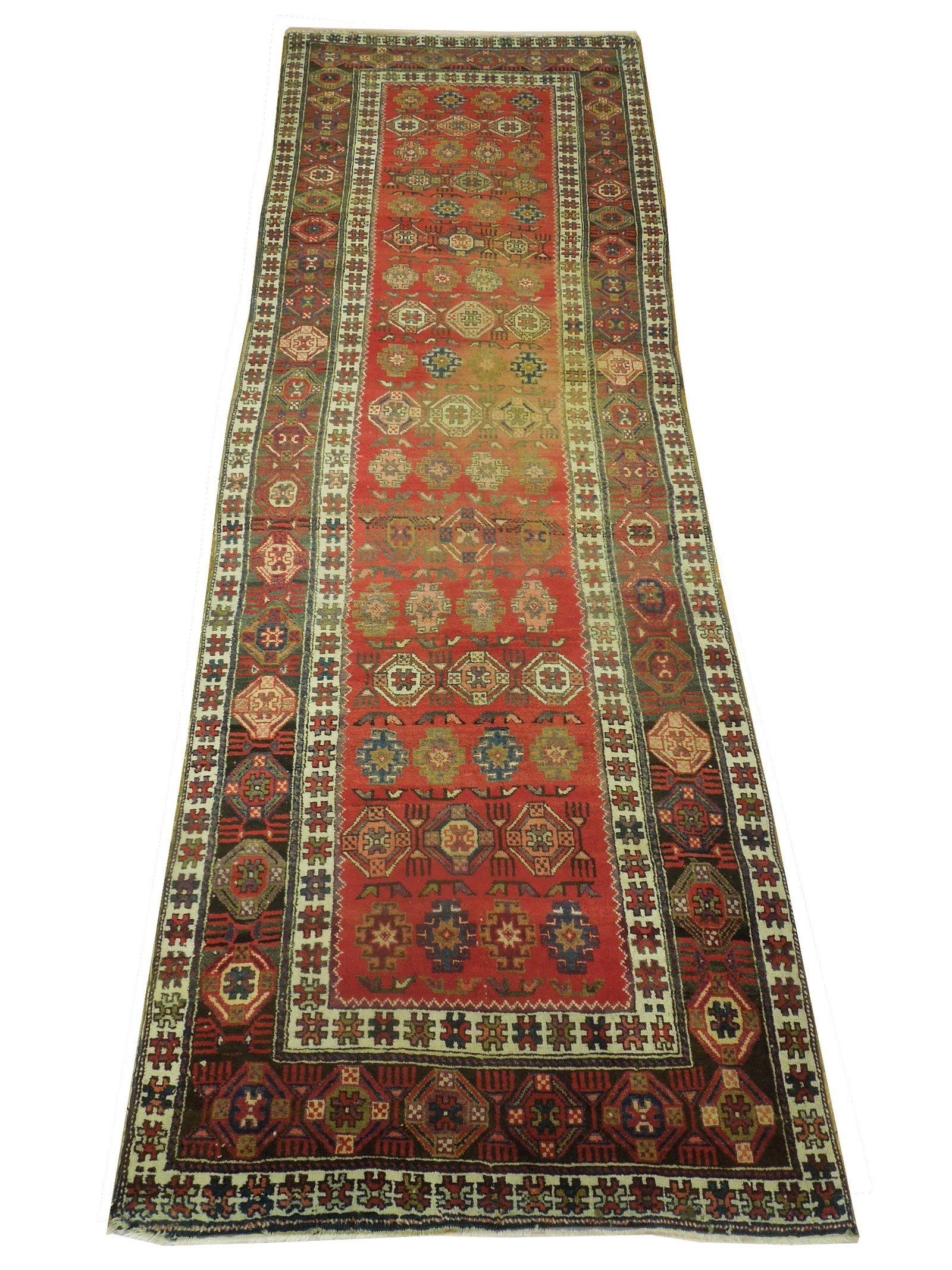 Handcrafted 3.5 x 10.7 Persian Hamadan Runner Rug (1 of 6)