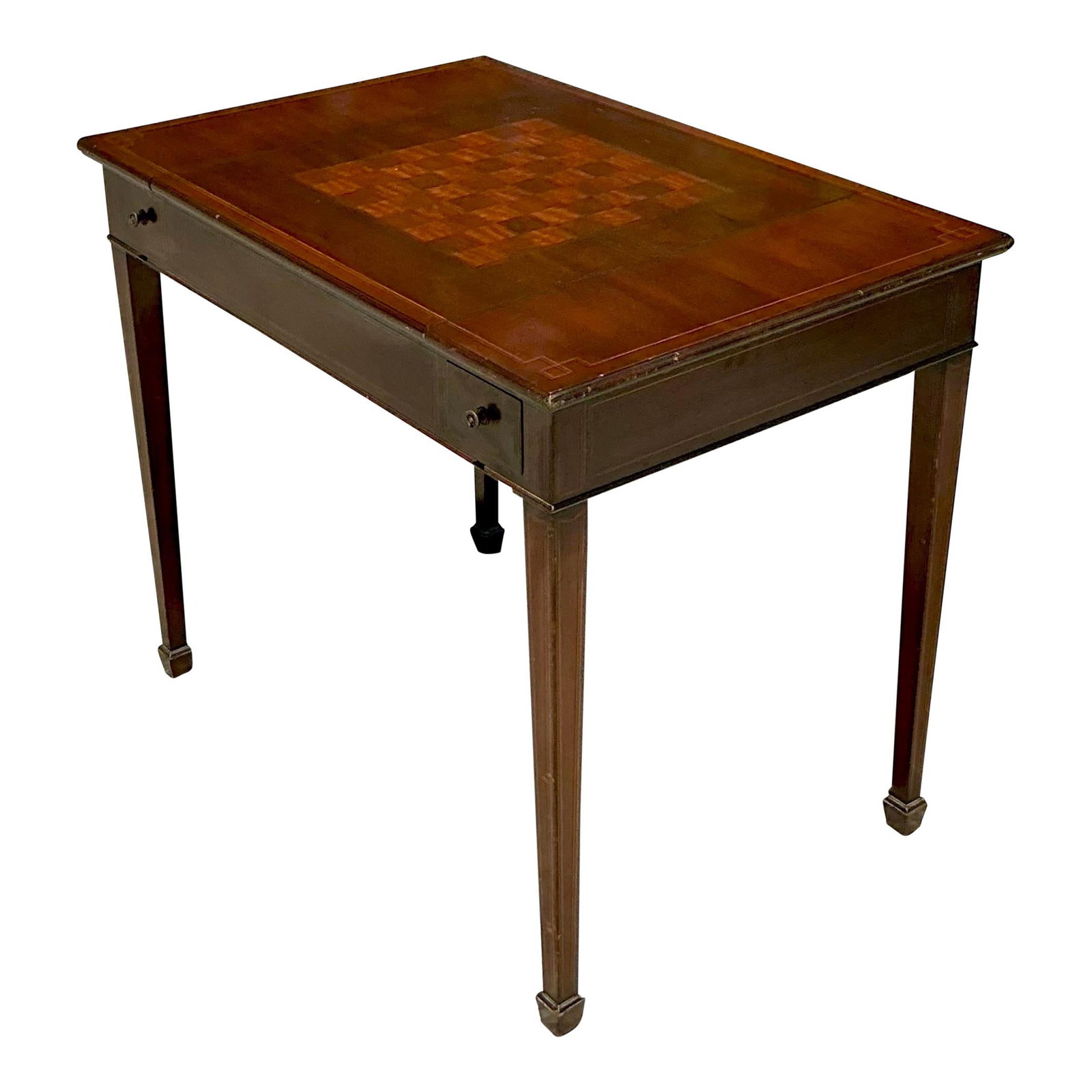 Vintage Regency Smith and Watson Game Table Oxblood Red Wood (1 of 7)