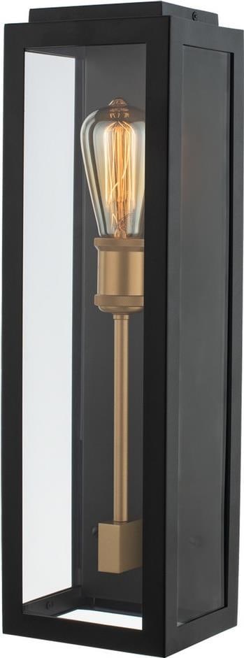 Kalco Ashland Matte Black Outdoor Wall Sconce 20H 6W 5D Dimmable (1 of 1)
